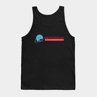 Aerospace engineering text, aircraft engineer logo Tank Top